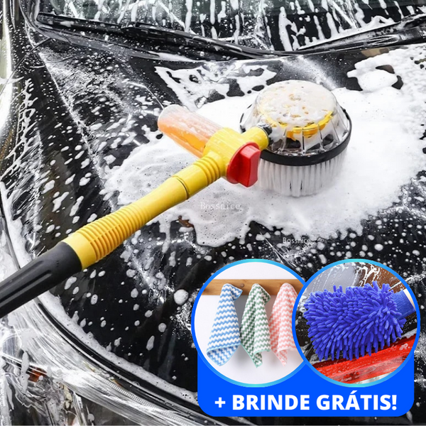TurboClean© Escova Giratória para Lavagem de Veículos (+Brinde Grátis)