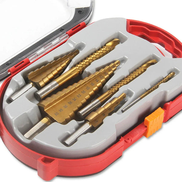 Kit Completo 6 Brocas de Titânio Escalonada